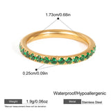 Colorful Cubic Zirconia Stackable Ring Set