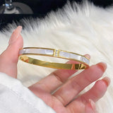Gold-Plated Statement Bangle