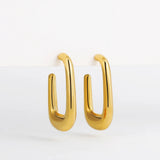 Exaggerated Hollow U-Shape Large Hoops