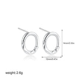 Two-Tone Bilayer Geometric Stud Earrings