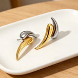 Double Layer Moon Earrings