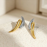 Double Layer Moon Earrings