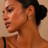 Glossy Irregular Heart Stud Earrings