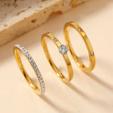 Classic Zircon Ring Stack Set