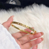 Gold-Plated Statement Bangle