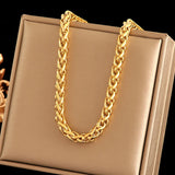 18K Gold-Plated Chain Necklace & Bracelet Set