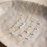 Teardrop Zircon Crystal Bangle