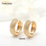 Gold-Plated Round Hoop Earrings