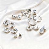 Chunky Resin Hoop Earrings Set (9-Pair)