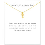 Golden Key Pendant Necklace