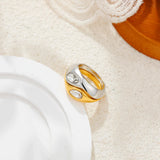 Cubic Zirconia Teardrop Stacking Ring