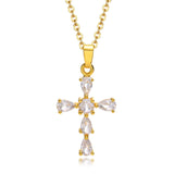 Cubic Zirconia Cross Pendant Necklace