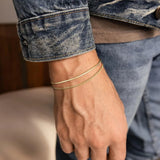 Men's Gold Chain Bracelet Set