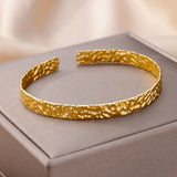 Gold Cuff Bangle Bracelet