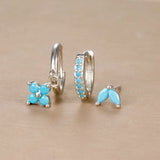 Bloom Crystal Drop Earring Set