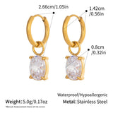 Waterdrop Zircon CZ Pendant Hoops