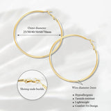 Classic Big Circle Hoop Earrings