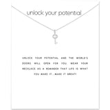 Golden Key Pendant Necklace