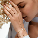 Double-Layer Finger Chain Bracelet