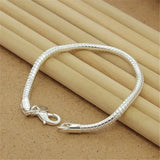 Sterling Silver Solid Chain Bracelet