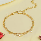 14K Gold-Plated Heart Chain Bracelet