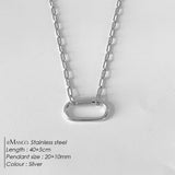 Oval Turnbuckle Choker Necklace