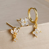 Gemma Floral Crystal Earring Set
