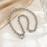 Heart Clasp Curb Chain Choker