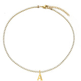 Pavé Initial Tennis Necklace