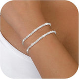 Sterling Silver Layered Link Bracelet