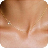 Sideways Initial Choker Necklace