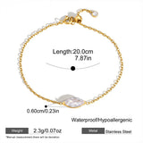 Heart & Round Zircon Charm Chain Bracelet