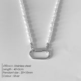 Oval Turnbuckle Choker Necklace