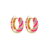 Green Beaded Circle Hoop Earrings