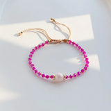 Crystal & Pearl Beaded Bracelet
