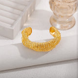 Irregular Lava Textured Open Cuff