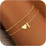 Heart Initial Bracelet