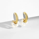 Boho Enamel Flower Hoop Earrings