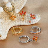 Gemma Floral Crystal Earring Set