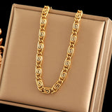 18K Gold-Plated Chain Necklace & Bracelet Set