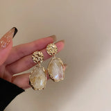 Gold Square Zircon Studs