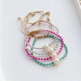 Crystal & Pearl Beaded Bracelet