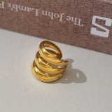 Layered Circle Hollow Open Ring