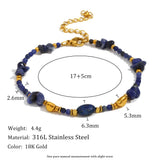 Blue Natural Stone Beaded Bracelet
