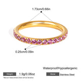 Colorful Cubic Zirconia Stackable Ring Set
