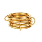 Multilayer Connecting Cubic Zirconia Ring
