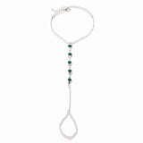 Zircon Beaded Hand Chain Bracelet
