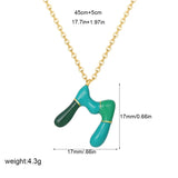 Colorful Initial Letter Necklace