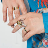 Chunky Resin Flower Ring