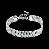 Sterling Silver Solid Chain Bracelet